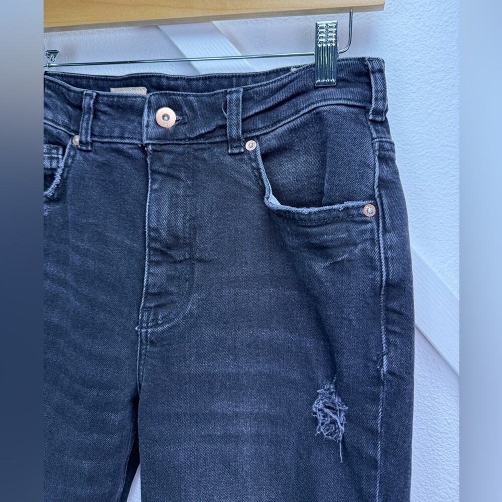 Anthropologie Pilcro The Vintage Straight Jeans Black Raw Hem Size 29 - Picture 3 of 12